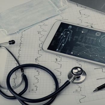 Medical full body screening software on tablet